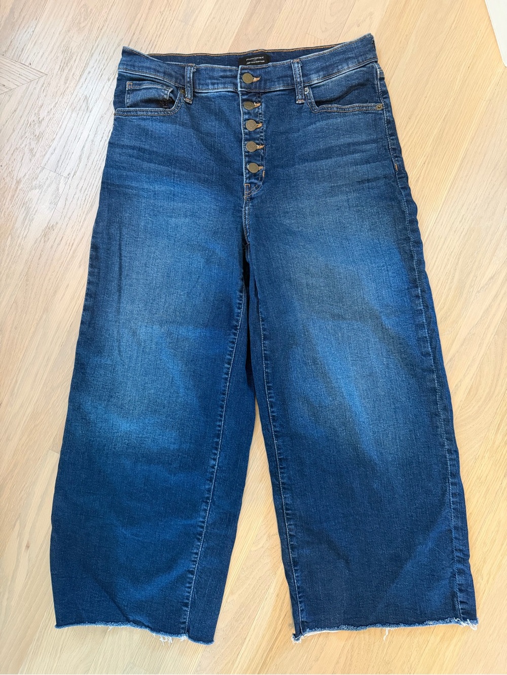 Banana Republic High-Rise Wide-Leg Jeans - Dark Blue Wash